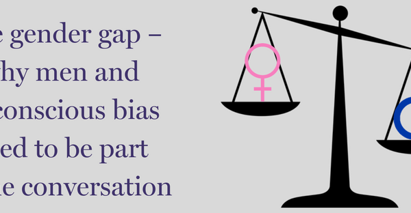 Image of scales with male icon weighing heavier than the female icon